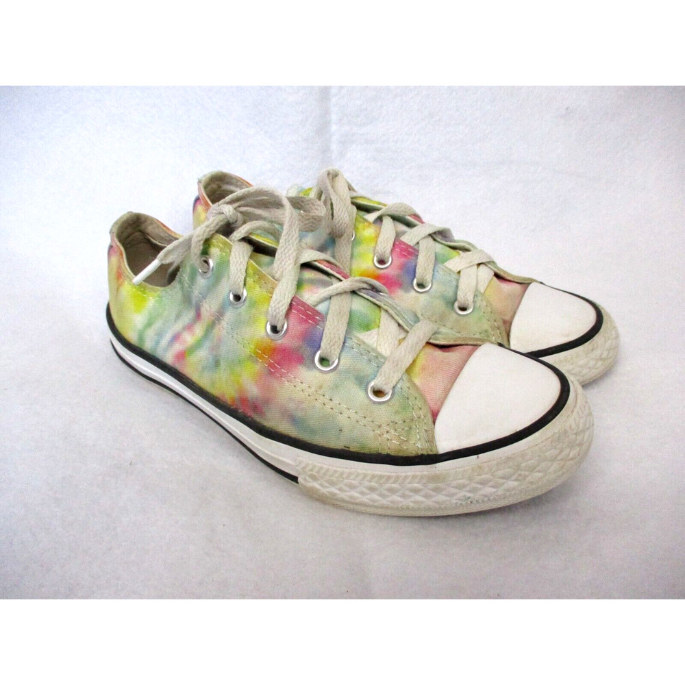 Converse All Star Low Top Sneakers Youth 3 Tie Dye Rainbow Pastel Chucks 365582F